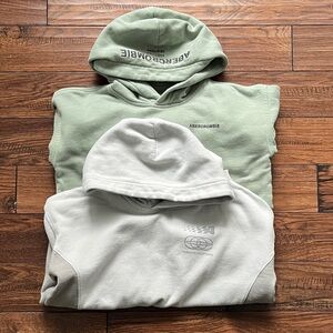 Abercrombie & Fitch Boy’s Sage and Light Gray Hoodies
